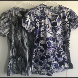 Two scrub tops